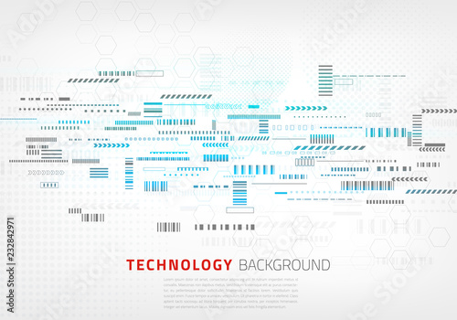 Technology background with small design elements. Vector illustration for presentations, polygraphy or banners.