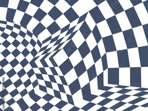 Checkered gray and white abstract background