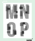 Letter font template modern design. Vector illustration.