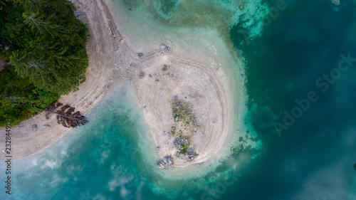 aerial view of an island