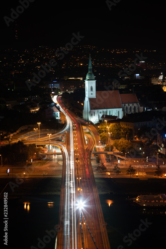 Canvas Print Catedral em Bratislava à noite