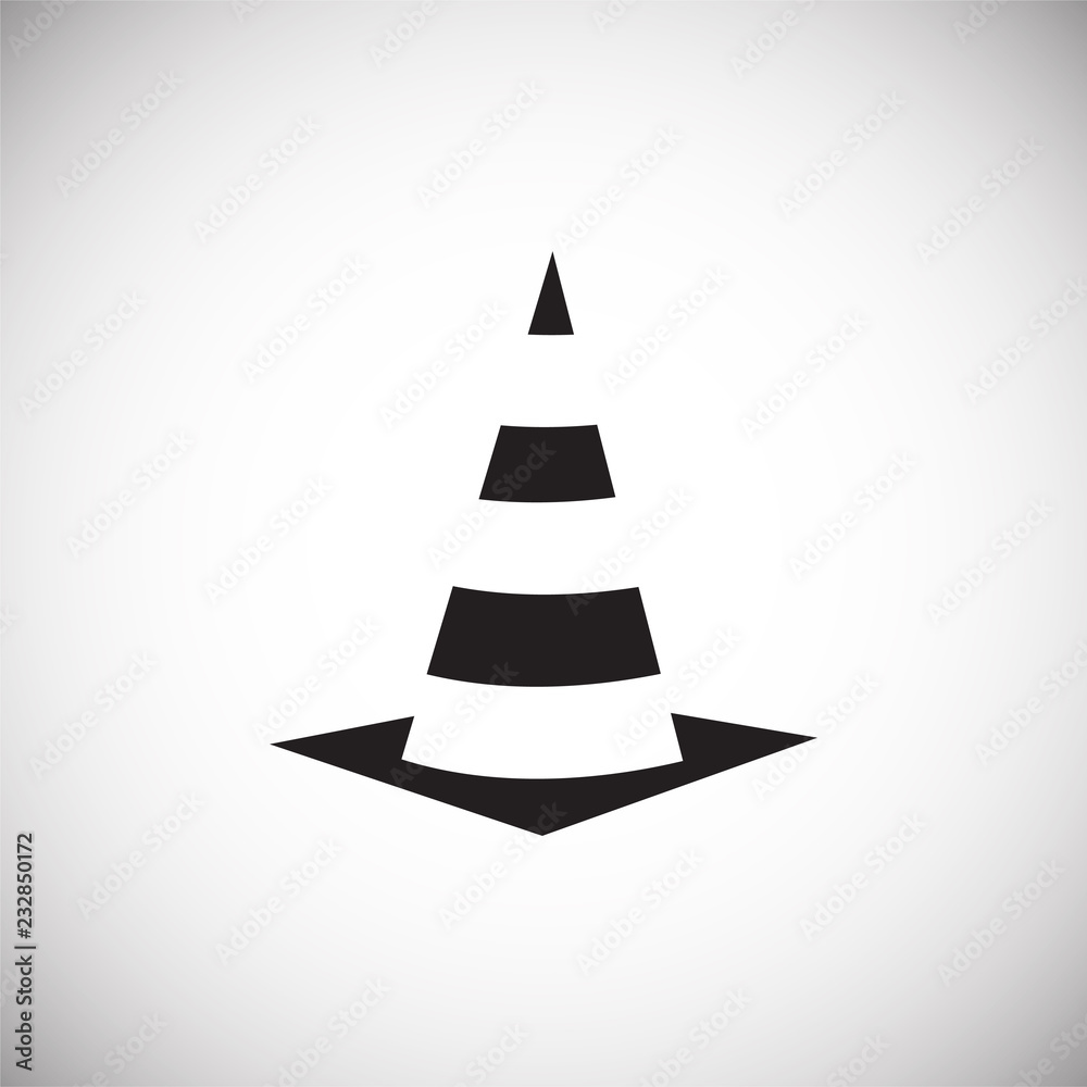Road cone on white background icon Road cone on white background icon