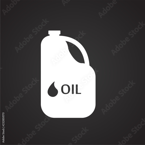 Car lubricant on black background icon