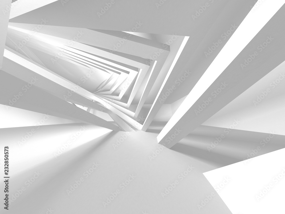 Futuristic White Architecture Design Background