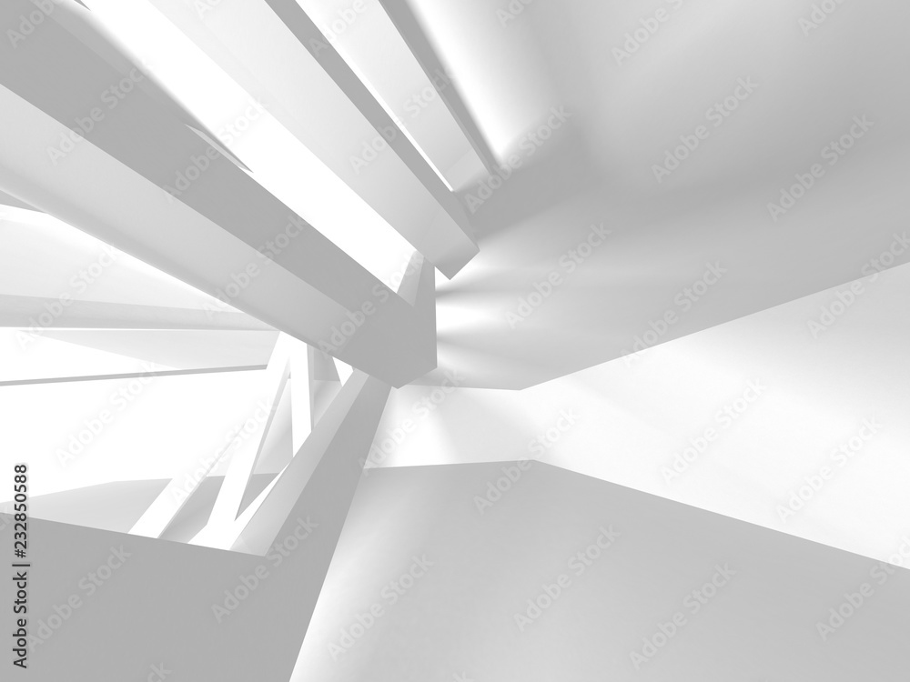 Futuristic White Architecture Design Background Futuristic White Architecture Design Background