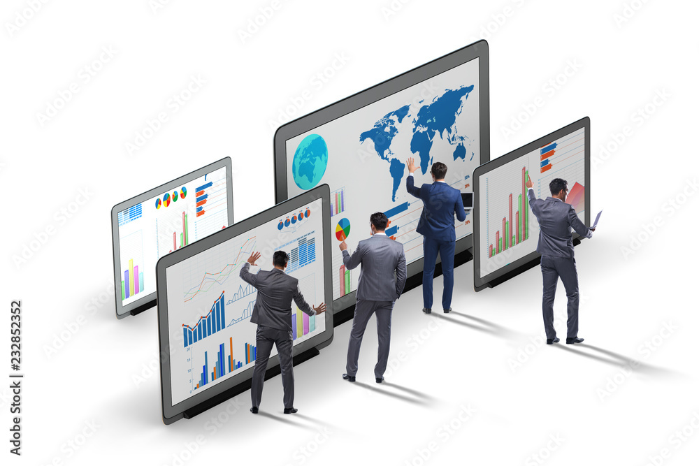 Concept of business charts and finance visualisation Concept of business charts and finance visualisation