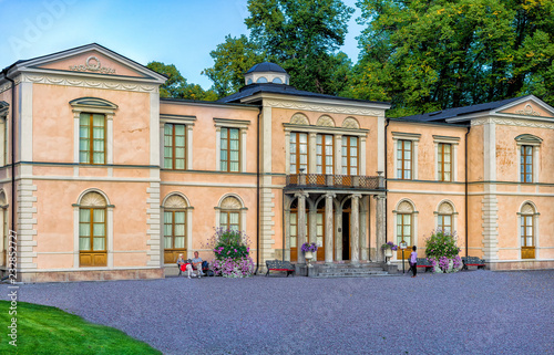 Fototapeta Naklejka Na Ścianę i Meble -  Rosendal Palace in Stockholm Sweden, is a royal residence built between 1823 and 1827 for King Karl XIV Johan, the first Bernadotte King of Sweden.  