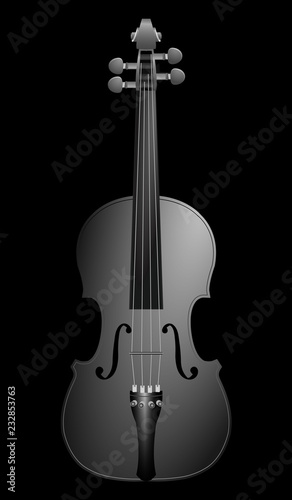  black violin on black background