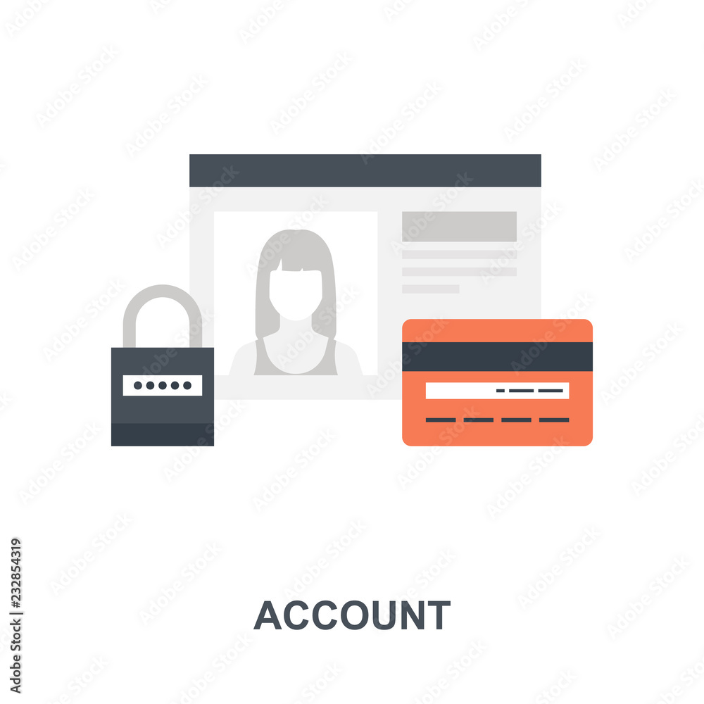 Account icon concept Account icon concept