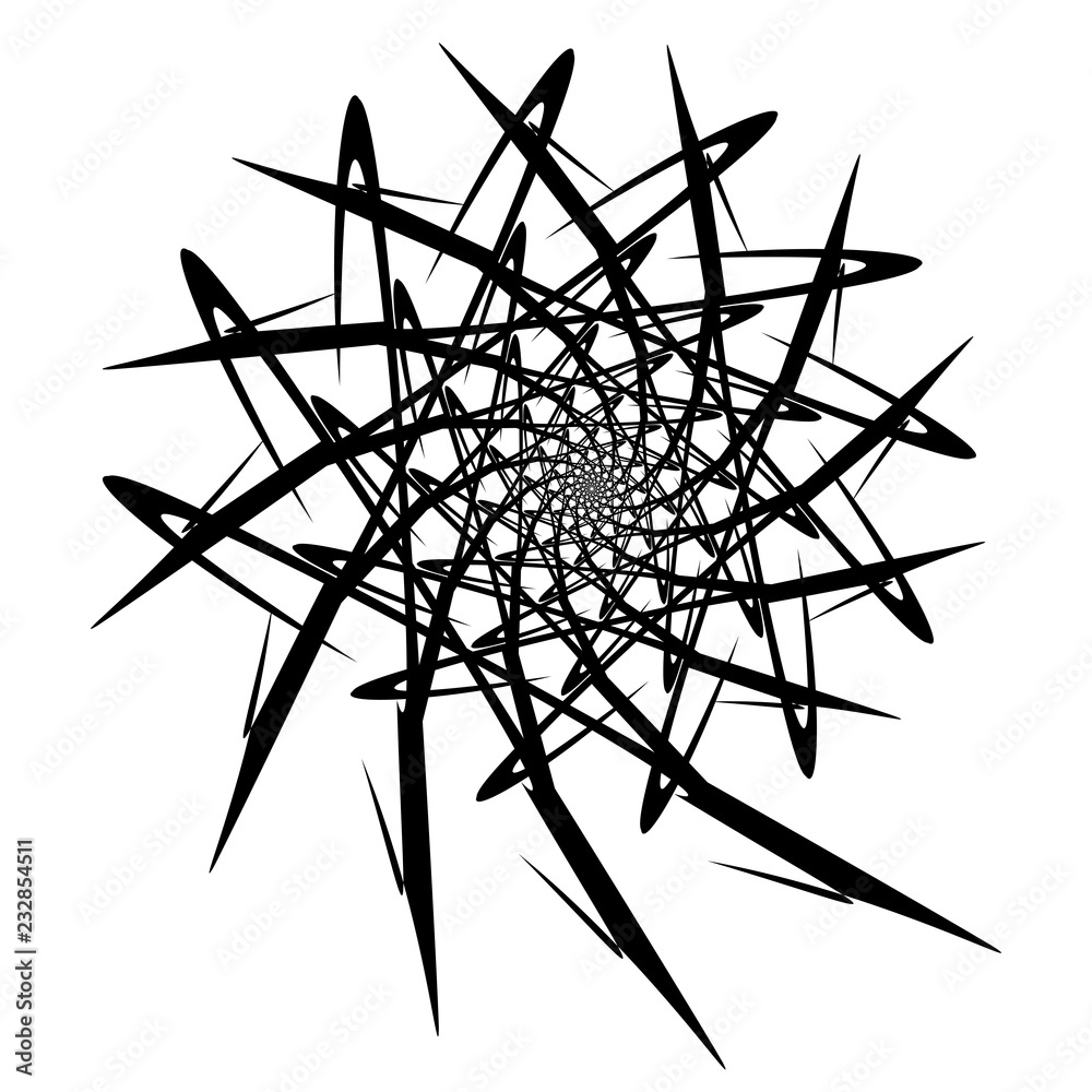 Fototapeta premium Vector spiral on white background. Hypnosis effect, abstract pattern.