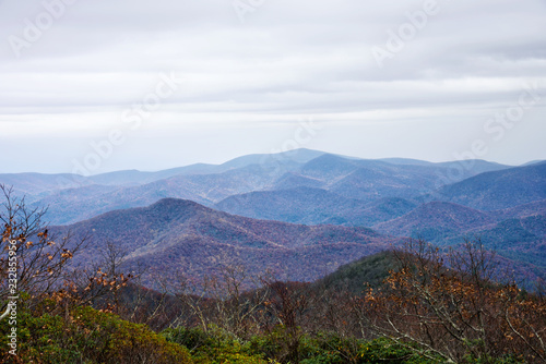 Appalachian Mountain View from atop Brasstown Bald near Hiawassee Georgia