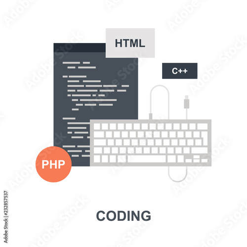 Program Coding icon concept