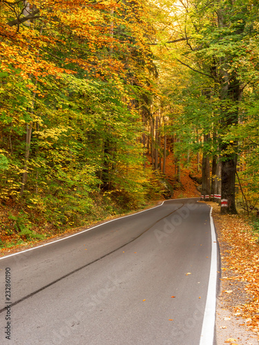 Hundred Curves Road in Table Mountains National Park, Poland