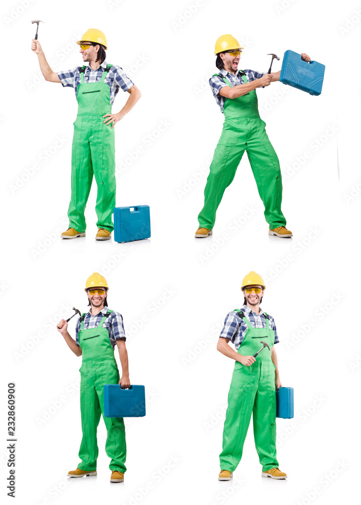 Industrial worker isolated on the white background Industrial worker isolated on the white background
