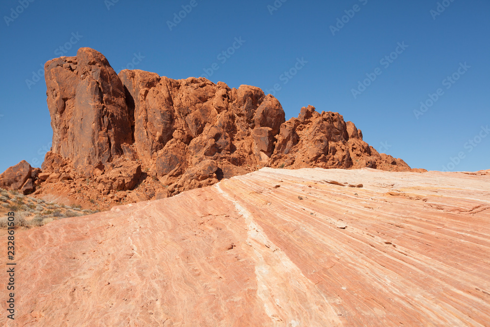 Fototapeta premium Fire wave rock formation in Valley Of Fire National Park