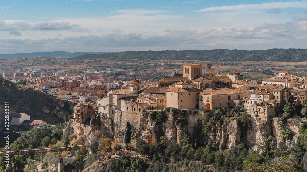 Aerial view of Cuenca, picturesque place in Spain