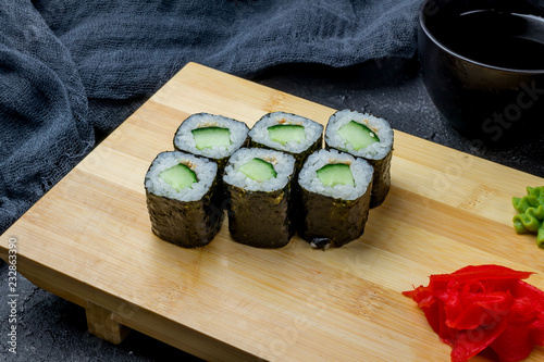 roll with cucumber