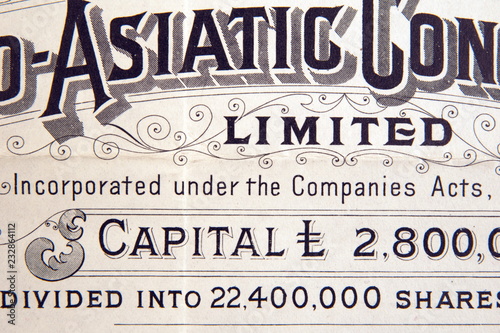 Old share and stock.Bonistics and numismatics collection.Russian Empire