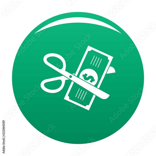 Money for tax icon. Simple illustration of money for tax vector icon for any design green