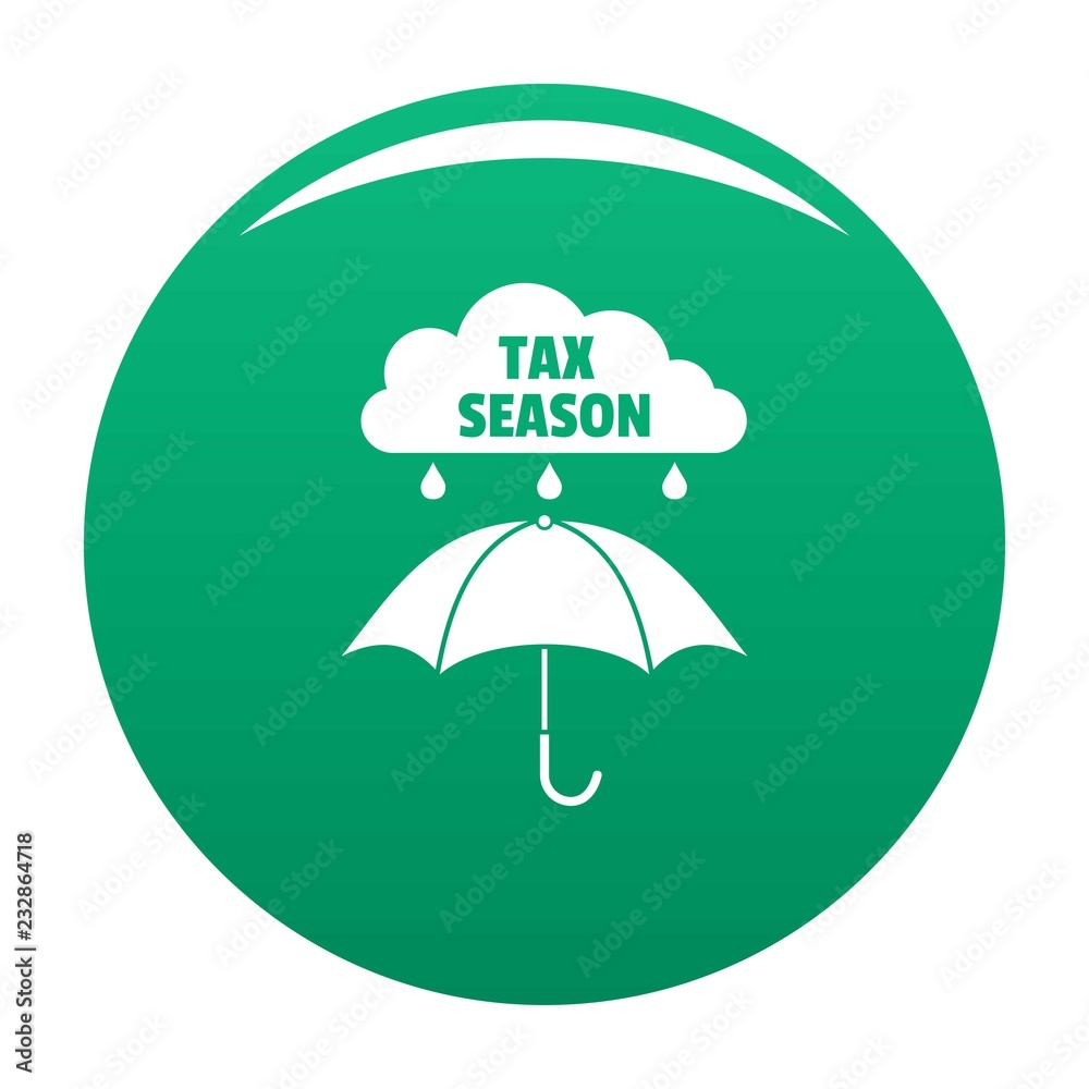 Tax season icon. Simple illustration of tax season vector icon for any design green Tax season icon. Simple illustration of tax season vector icon for any design green