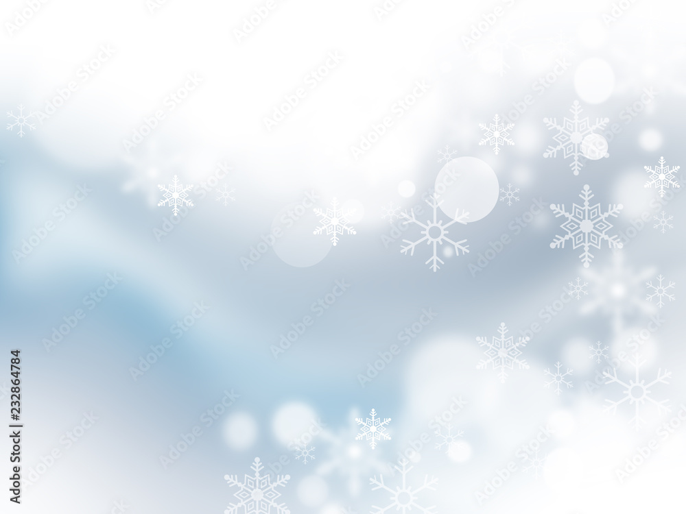 eautiful Soft Blue Christmas Background With Snowflakes