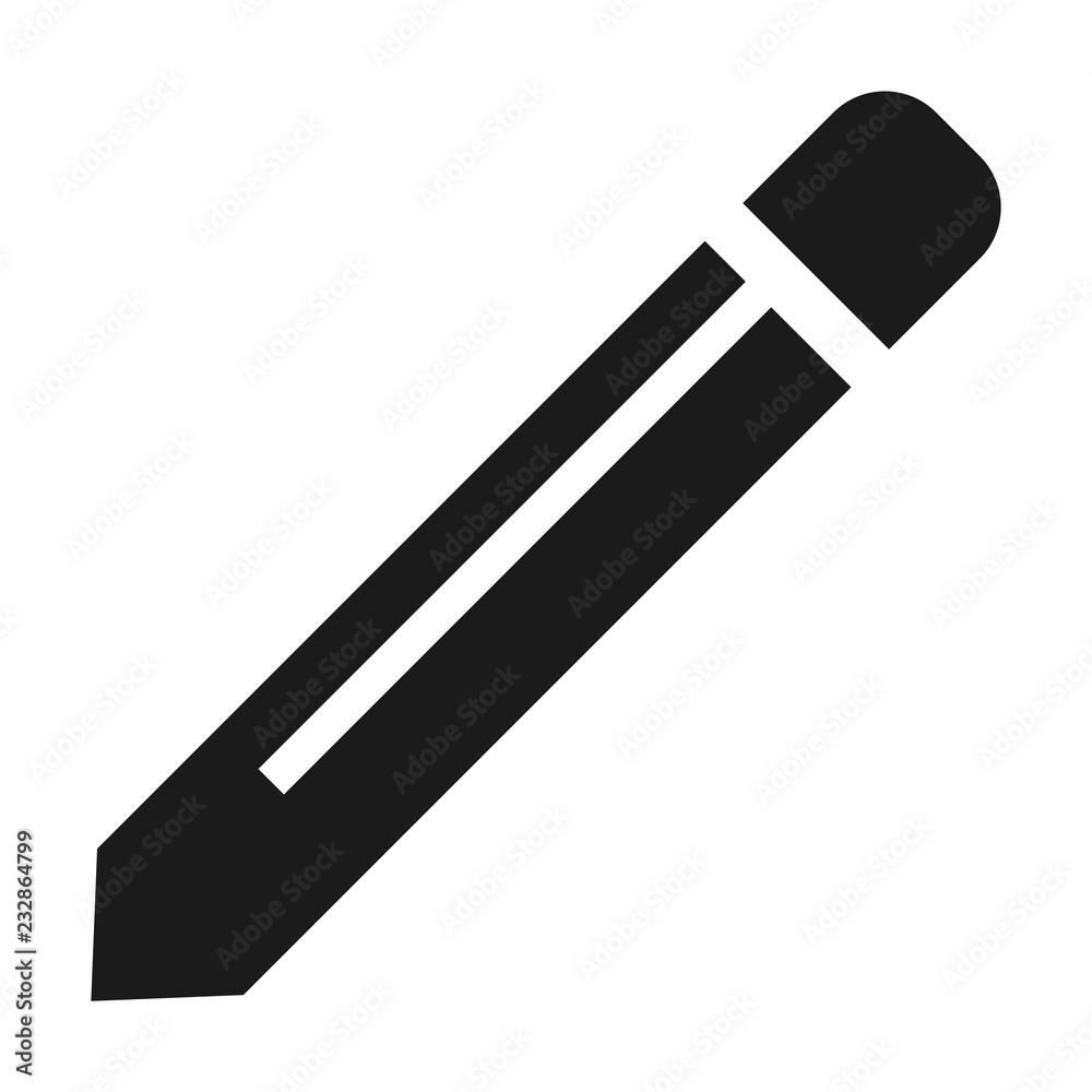 Pencil icon. Simple illustration of pencil vector icon for web design isolated on white background Pencil icon. Simple illustration of pencil vector icon for web design isolated on white background