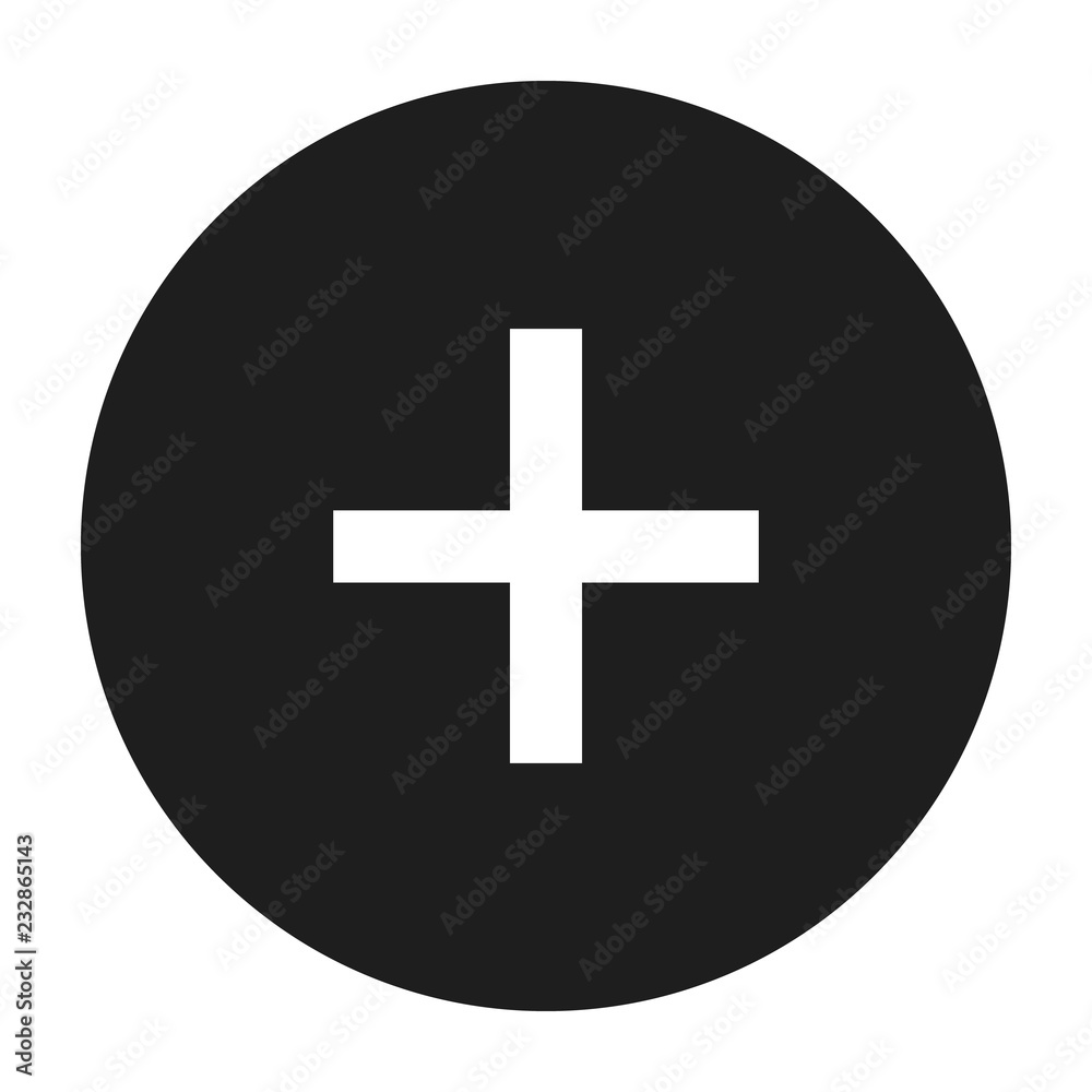 Circle plus icon. Simple illustration of circle plus vector icon for web design isolated on white background Circle plus icon. Simple illustration of circle plus vector icon for web design isolated on white background