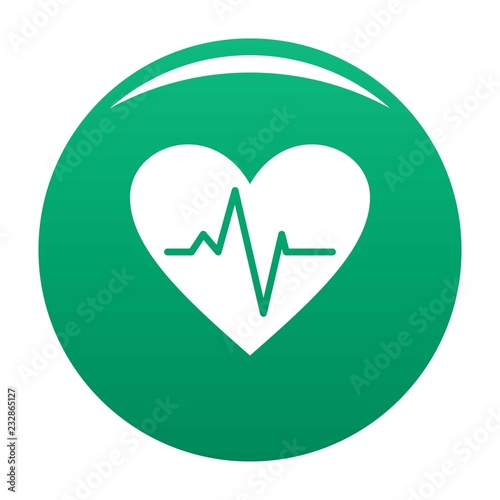 Healthy heart icon. Simple illustration of healthy heart vector icon for any design green