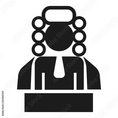 Judge man icon. Simple illustration of judge man vector icon for web design isolated on white background