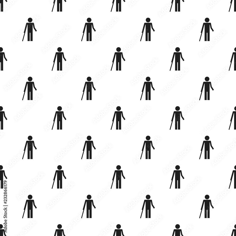 Disability person and healthy kid pattern seamless vector repeat for any web design