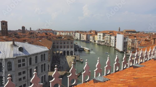 VENICE, ITALY - NOV 2018: High Angle View of Grand Canal photo