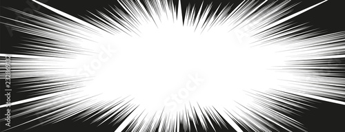 Comic book action lines. Speed lines Manga frame