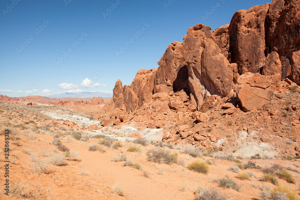 red sandstone formations in the Valley of Fire state park Nevada