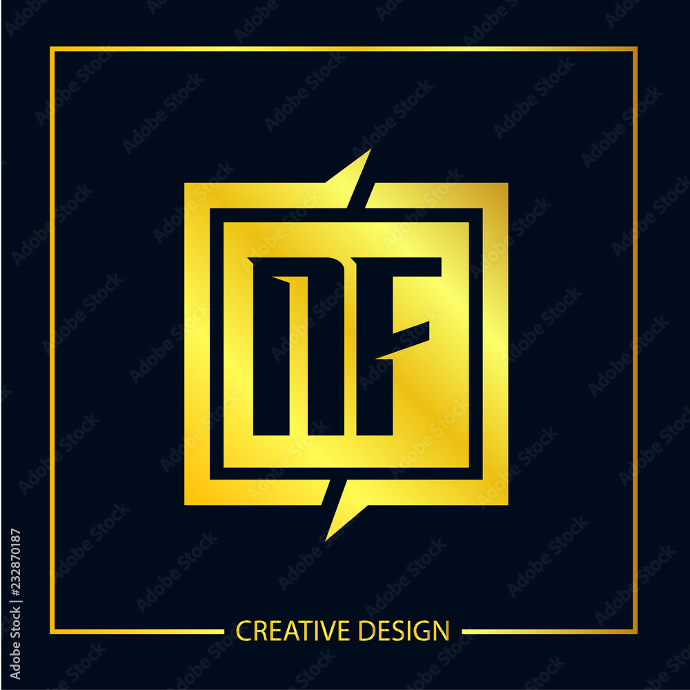 Initial Letter NF Logo Template Design Initial Letter NF Logo Template Design