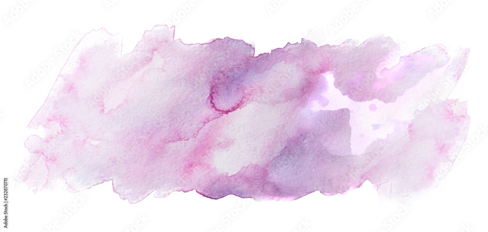 Violet watercolor stain painted with a brush hand drawn. Violet watercolor stain painted with a brush hand drawn.