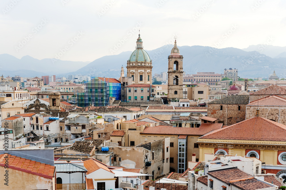 Panoramic view of Palermo, the capital of Sicily-