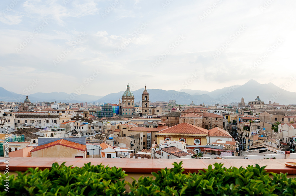 Panoramic view of Palermo, the capital of Sicily-