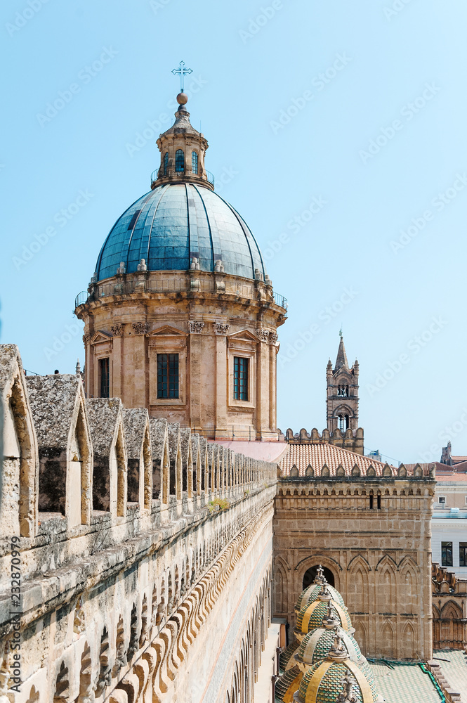 Palermo, Palermo, Sicily, ITALY - August, 2018:Cathedral Santa Vergine Maria Assunta of Palermo