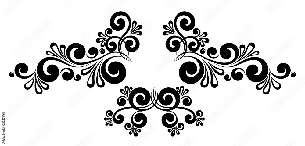 Calligraphic frame and page decoration Calligraphic frame and page decoration