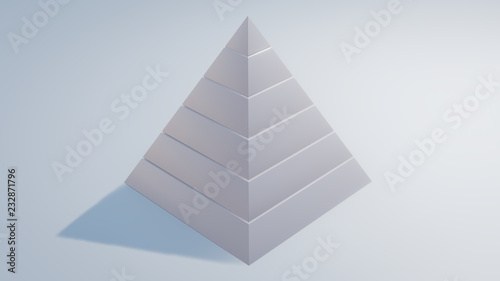 maslow's needs hierarchy 3d illustration
