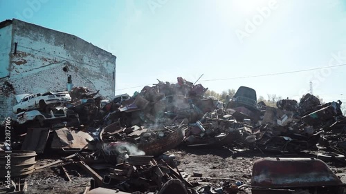 metal scrap yard for recycling purposes