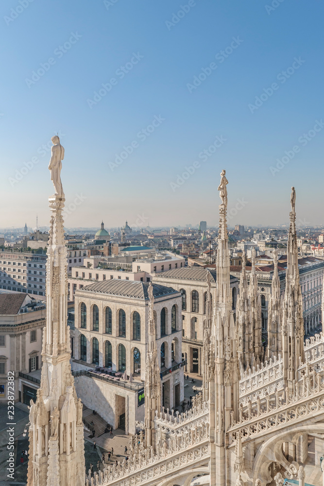 Aerial View Milan City, Italy