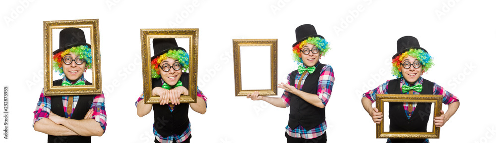 Fototapeta premium Clown isolated on the white background