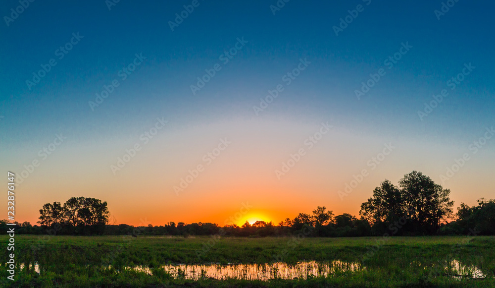 Fototapeta premium Sunrise on the river