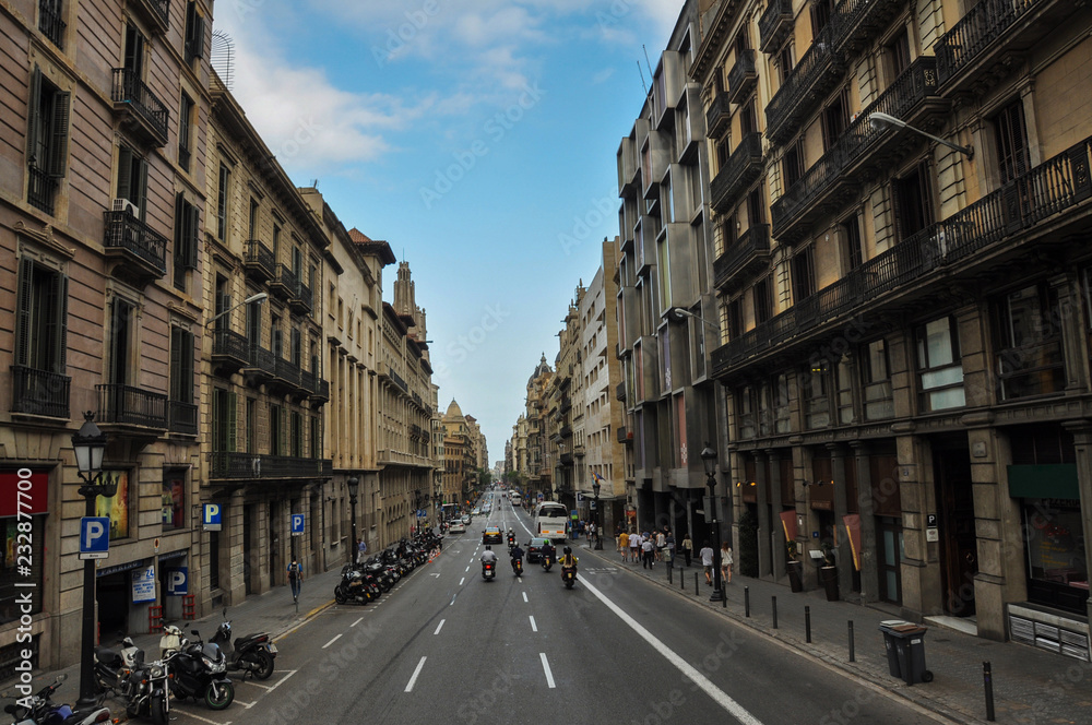 View of street in Barcelona