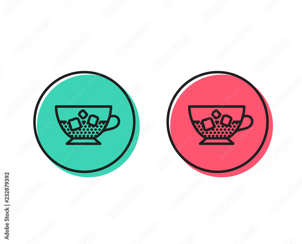 Coffee with ice icon. Cold drink sign. Beverage symbol. Positive and negative circle buttons concept. Good or bad symbols. Cold coffee Vector Coffee with ice icon. Cold drink sign. Beverage symbol. Positive and negative circle buttons concept. Good or bad symbols. Cold coffee Vector