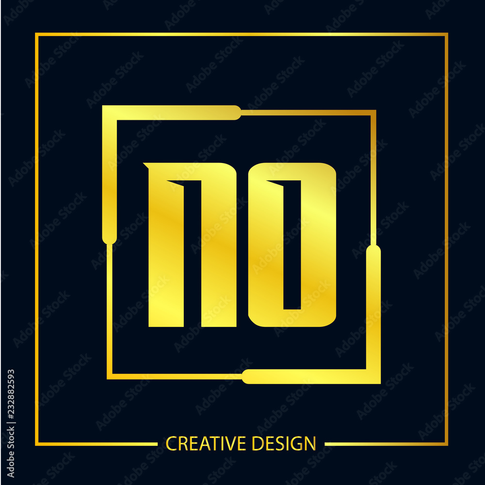 Initial Letter NO Logo Template Design Initial Letter NO Logo Template Design
