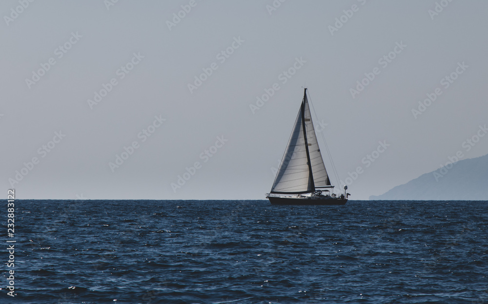 Sailing Yacht in the Sea