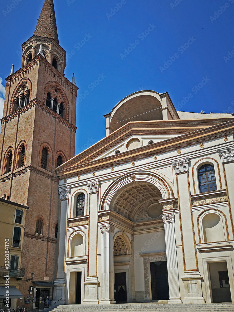Italy, Mantua, Saint Andrea Basilica. View from Andrea Mantegna square.