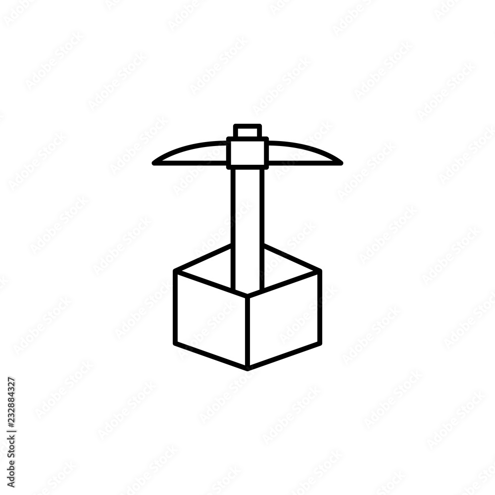 mining, block chain icon. Element of block chain icon for mobile concept and web apps. Thin line mining, block chain icon can be used for web and mobile